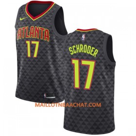 Maillot NBA Atlanta Hawks Dennis Schroder 17 Nike 2017-18 Noir Swingman - Homme